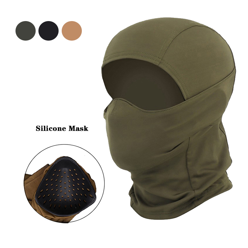 Camo Face Paint - Taktyczna silikonowa półmaska wiatroodporna kominiarka na